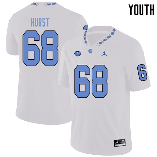 Jordan Brand Youth #68 James Hurst North Carolina Tar Heels College Football Jerseys Sale-White